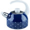 Riess, 0543-073, Flötenkesssel Plus, COUNTRY - DIRNDL, Durchmesser 18 cm, Höhe 21.7 cm, Inhalt 2 Liter, Emaille, 3fach-emailliert, blau/weiß, Induktion