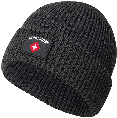 Höhenhorn 34D3+ZWL4 Ronce Knitted Beanie Unisex Herren Damen Dunkelgrau