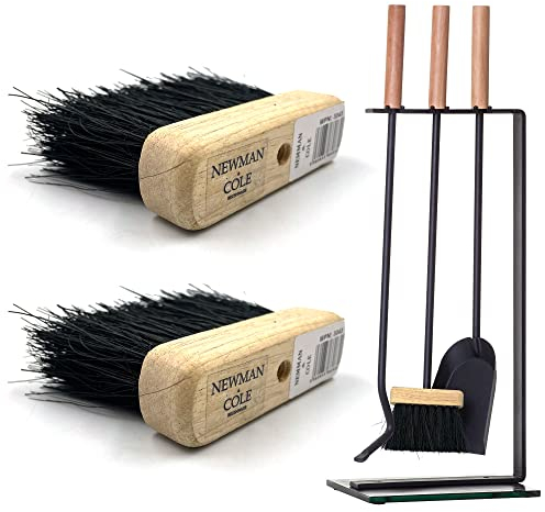 Fireside Companion Lot de 2 têtes de brosse à feu rectangulaires en bois