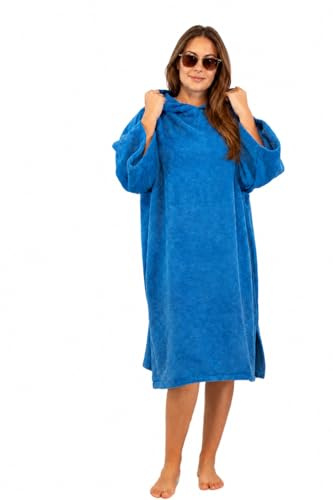 ALLEN & MATE 100% Baumwolle Surf-Poncho mit Kapuze – Oversize Saugstarkes Pool- & Strandtuch Umziehhilfe für Damen & Herren