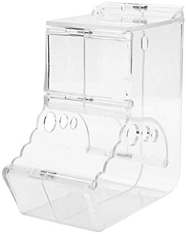 PAPABA Hamster Rabbit Hedgehog Food Dispenser Acrylic Clear Automatic Feeder Pet Clear 2