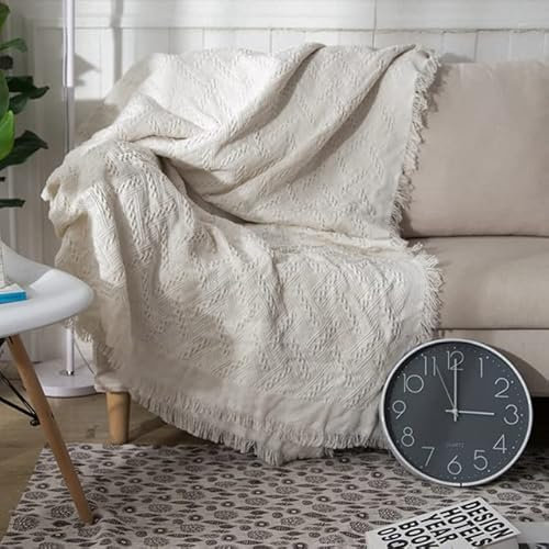 AITIHYA Gestrickte Sofadecken Gitterüberwurfdecke für Couch Outdoor Picknickmatte Matte Couch Schutzhülle Staubdichte Tischdecke-S4 Picknickdecke,XL 130x180cm