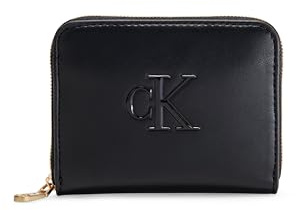 Calvin Klein Raised CK Medium Zip Around Lv04f1026g, Portefeuilles Femme, Black (Black), Taille Unique