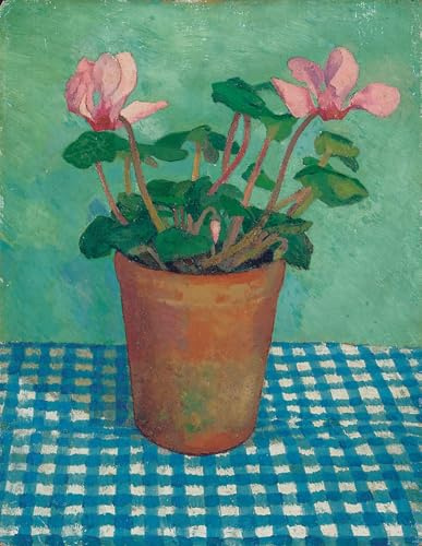 PMEFGJDPE De Célèbres Tableaux Tableaux Posters Impression Toile Cyclamen dans un pot par Carrington Art Mural Cassique Pour les Décorations pour la Maison 60x90cm