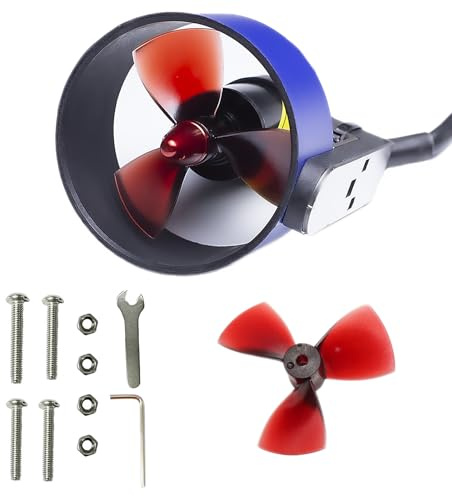 ApisQueen 12-24V 800W U5 Unterwasser-Triebwerk, 15,4 lbs Schubkraft, bürstenloser wasserdichter Motor, für Süßwasser, für Schlauchboote, Kajaks, Fischerboote (CW)
