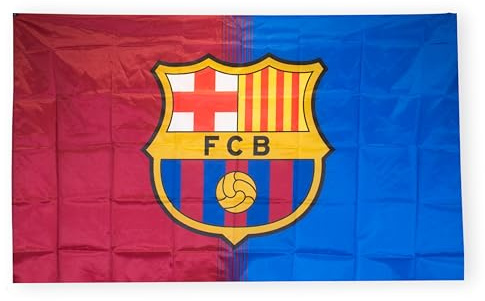 Hy-Pro Official Barcelona Flag 5ft x 3ft | Officially Licensed, Polyester National Football Banner for Home & Match Display, Supporters' Gear with Large Crest & Red