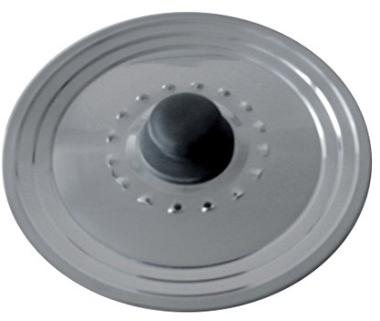 BAUMALU - Couvercle Multi-Degrés avec Trou Vapeur - Acier Inoxydable Haut de Gamme - Bouton Bakélite, Bord en Escalier - Pour Ustensiles de Ø18, 20 et 22 cm