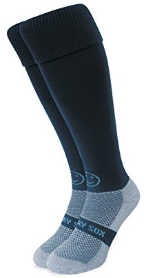 WackySox Turnover Top Knee Length Sports Socks for Rugby Hockey & Football | Made In Great Britain, COOLMAX Pro Padded Footbed, Moisture Wicking Elasticated Support, Smooth Toe Seams, Men & Women