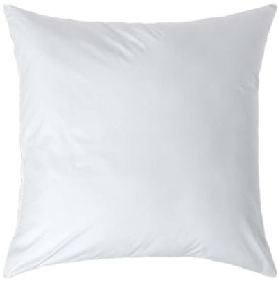 HOMESCAPES White Pure Egyptian Cotton Euro Size Pillowcase 80 x 80 cm 200 TC 400 Thread Count Percale Equivalent Large Square Pillow Case with Zip