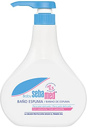 Sebamed - Baby espuma baño, fórmula sin jabón con pH 5.5, refuerza el desarrollo del manto ácido del bebé y el equilibrio hídrico de la piel, 1000 ml