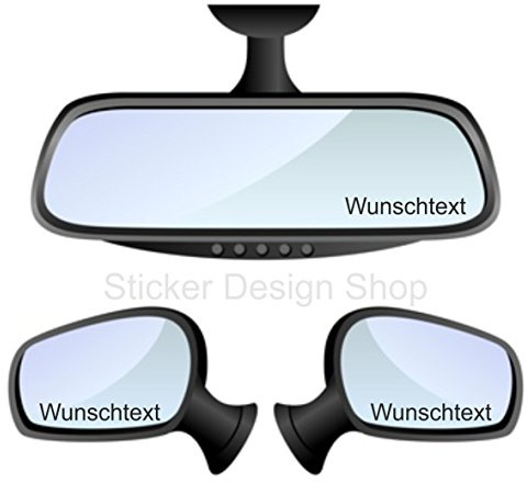 Sticker Design Shop Wunschtext Wunschname Namen Spiegel Auto Aufkleber Tuning LKW Motorrad