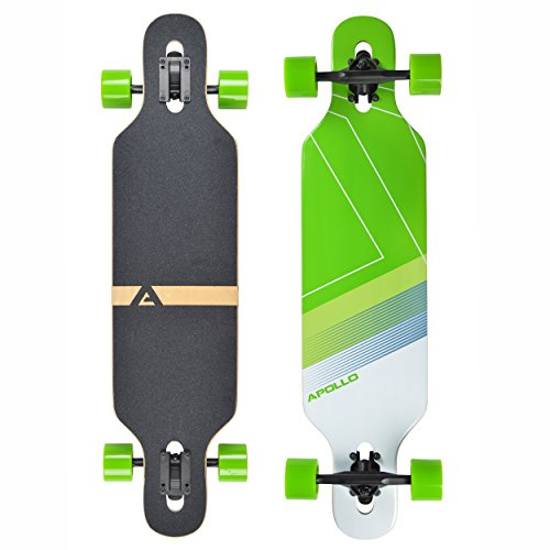 Apollo Longboard Bikini, Komplettboard, Twin-Tip Drop-Through Freeride Cruiser Board