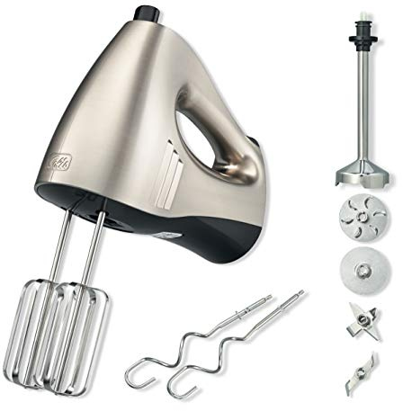 Solis Hand & Stick Mixer 8371 - Handmixer und Stabmixer - 16 Geschwindigkeitsstufen - Inkl. Schneebesen, Knethaken, Mixstab mit 4 Aufsätzen, Mixbecher und Aufbewahrungsbox
