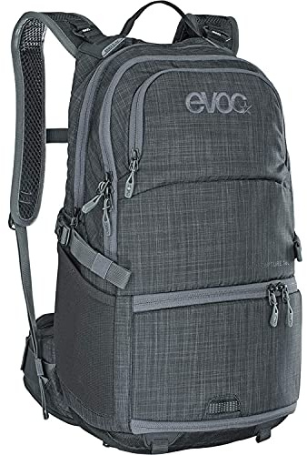 EVOC STAGE CAPTURE 16 Outdoor Kamerarucksack Fotorucksack (Gepolstert, komplett aufklappbares Kamerafach, seitlicher Schnellzugriff, AIRFLOW CONTACT SYSTEM, Gurtsystem für Stativ), Carbon Grau meliert