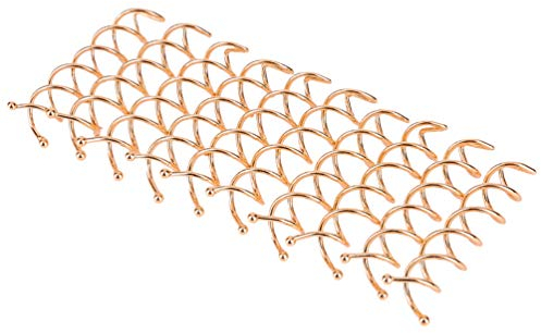 Minkissy 20 Stück Spiral-Haarnadeln, runde Spitzen, Spirale, Bobby, Haarnadeln für Haar-Styling (Roségold)