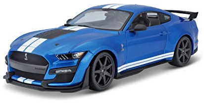 BBURAGO Mustang Shelby GT500 '20 Bilmodell, Blå, 34 cm