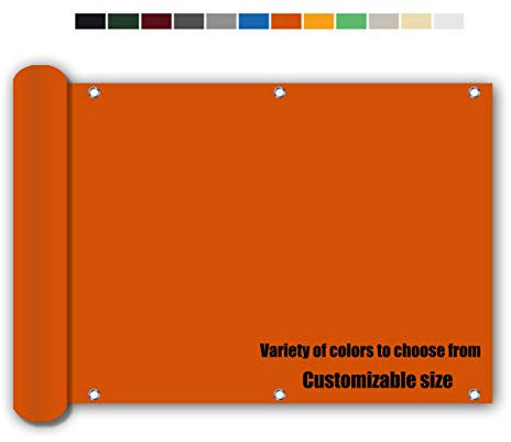 Bedtang Brise Vue Hauteur Brise Vue Pas Cher, 160/㎡, Pas complètement Opaque, pour Balcon/Patio/Jardin/terrasse/Grillage, Orange 0.75x9.5m