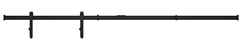 vidaXL Mini skjutdörrsbeslag för skåp kolstål 183 cm