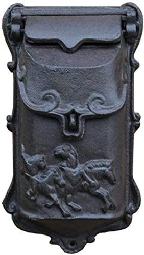 YSDKJ Cassetta Postale Cassetta Posta Cassetta Postale in Ferro Cassetta Postale in ghisa retrò in ghisa di Stile Europeo Cassetta Postale a Parete 6X2.7X10.8In Cassetta Postale per pacchi 1026