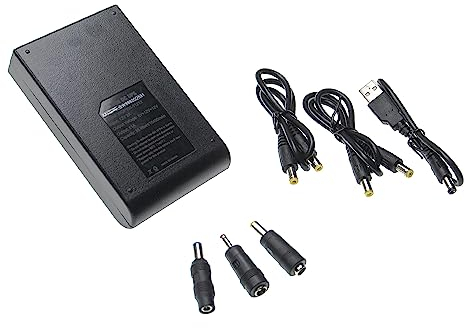 vhbw Mini USV für Router, IP-Kameras, Modem, Computer - Unterbrechungsfreie Stromversorgung USB 5 V/DC 12 V, 1,0 A