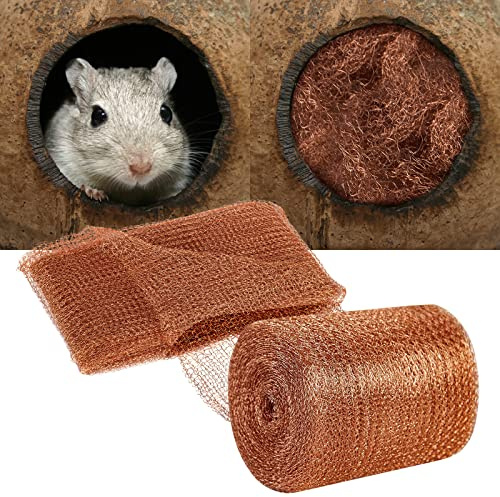 Copper Mesh 6 Meters Rodent Mesh DIY Mouse Mesh Wire Mesh Rat Mesh Copper Tape for Closing Gaps Around Gardens Windows Garage Door Corners Pipes, Etc. To Control Snails, Mice And Other Rodents