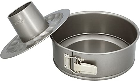 Birkmann, Baker´s Best, Springform mit 2 Böden, Ø 24 cm, aus Karbonstahl, mit Flach- und Rohrboden, beste Antihaftbeschichtung, extra hoher Rand, Made in Germany, 886216