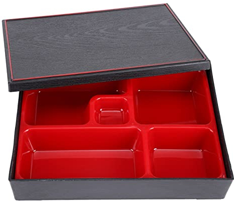 ZPSHYD Boite a Bento Japonaise,Boîte à Boîtes Lunch avec 4 Compartiments,pour Restaurant Maison Plateau à Sushi Stockage Nourriture pour Étudiants
