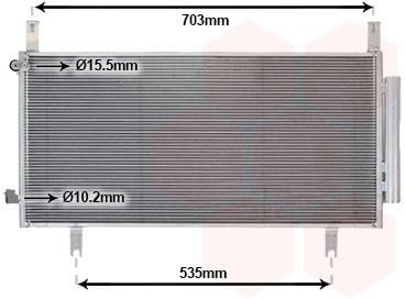 VAN WEZEL Condensatore, Climatizzatore 25015712