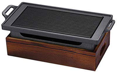 TEmkin Parrilla de Barbacoa portátil, Parrilla de Barbacoa Japonesa Coreana, Horno de Barbacoa de carbón, Herramientas de Cocina antiadherentes para el hogar (32 * 21 * 10,4 cm)