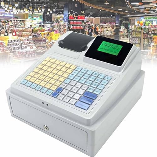 Elektronische Registrierkasse Mit Scanner Und Tastatur, Registrierkasse FüR Kleine Unternehmen Mit Quittungen, Thermodrucker, Multifunktionale Registrierkasse FüR Kleine Unternehmen/Handel/Restaurant