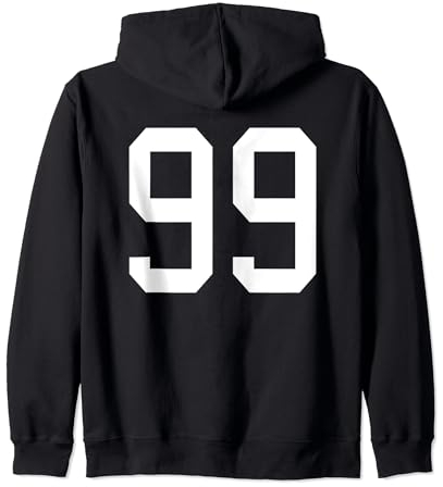 Nummer 99 Rückendesign Fußballtraining Kapuzenjacke