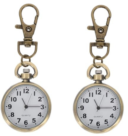 WRITWAA 2St Taschenuhr Krankenschwester Uhr Nurse Watch Anhängeruhr Digitaluhr für Frauen Ansteckuhr Arzt Schlüsselanhänger Anschauen Schwesternuhren für Damen hängende Schwesternuhr