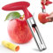 Descorazonador de Manzanas,Descorazonador de Fruta,descorazonadores de para manzanas o peras,Acero Inoxidable Core Remove,con hoja dentada afilada y mango ergonómico angular,Apto para Hogar y Cocina