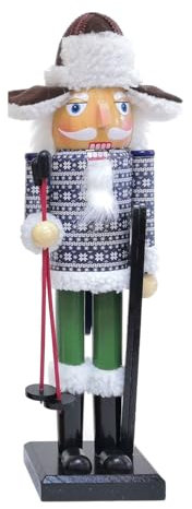BTGHPI Nussknacker-Puppe, Weihnachtsdekoration, Holz, Walnussknacker, Soldat, traditionelle Weihnachtsdekoration für Heimbüros