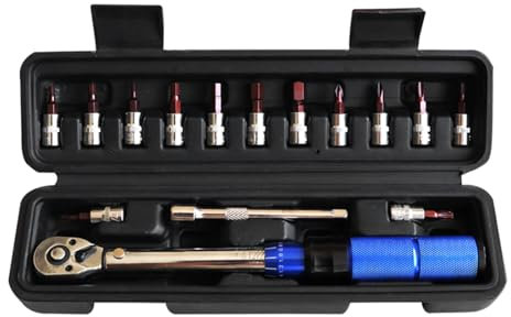 DIEKE Bike Torque Wrench Set 1/4 Inch Torque Wrench 2-24Nm Bicycles Tool for Mountain Road Bikes Socket Extension