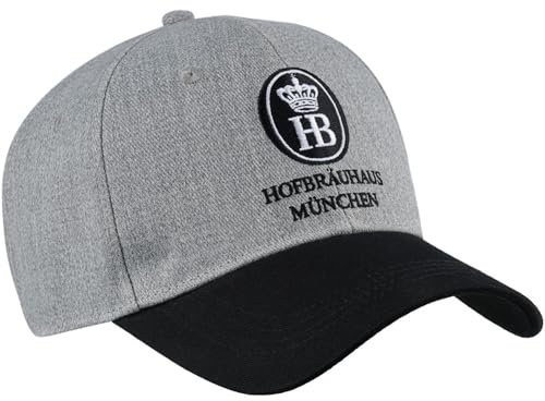Hofbräuhaus München Cap Original Flexfit Cap för män och kvinnor | Baseball-, lastbilskeps | Presentidé för män och kvinnor, gråsvart, one size