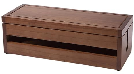 FONDOTIN Kabelorganisatorbox für Schreibtisch Stecker Organizer Kasten und Aufbewahrungsbehälter für Kabel mit Abnehmbarem Deckel Wärmeableitung