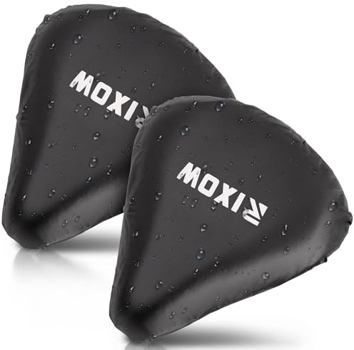 RIXOW 2 Piezas Impermeables Funda Sillin Bicicleta, Grande Fundas Impermeables para Asientos de Bicicleta, Resistente al Desgarro, Elástica Cubierta de Lluvia para MTB, Bici de Trekking, Carretera
