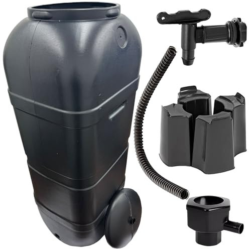 100L Rain Collector Space Saving Super Slim Water Butt Rainwater Harvesting Kit Conserve Water