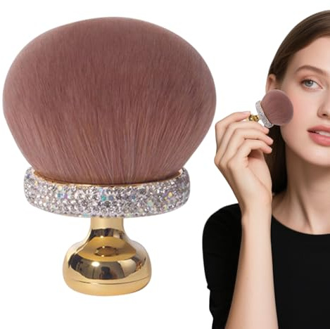 Ruwshuuk Mushroom Makeup Brush | Women Blush Foundation Brush Cosmetics | Compact Travel Makeup Concealer Applicator for Wife Daughter Daily Use