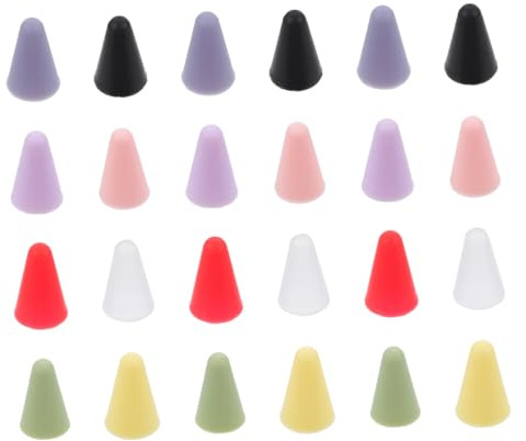 Operitacx 24 Piezas Tapa Protectora de Silicona para Lápiz Táctil Compatible con Apple Pencil y Generación de Antipérdida y Antideslizante para Puntas de Stylus