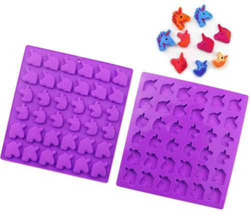 TOYANDONA Molde para Cubitos de Hielo de Silicona Morado 36 Cavidades, Molde para Helado y Chocolate, Apto para Bricolaje y Uso en Congelador, Adecuado para Hacer Polos y Gelatinas en Casa