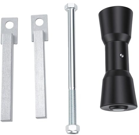 Yctze Ensemble de Support de Rouleau de Remorque de Bateau, Kit D'assemblage de Rouleau de Quille, de Quille de Remorque 190mm | Support de quille de revêtement par trempage à chaud en acier galvanisé en nylon noir pour bateaux à moteur de bateaux de
