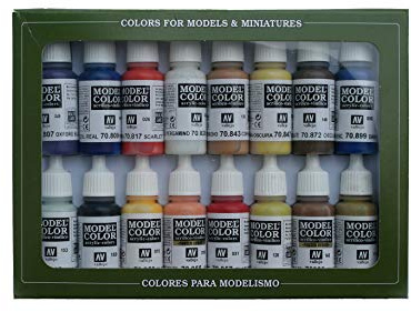 Vallejo Model Color American Colonial Acrylic Paint Set - Assorted Colours (Pack of 16)