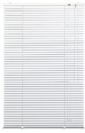 Lichtblick Aluminium Jalousie, Alu-Jalousie mit Klemmträgern und Wandmontageclips für Fenster und Türen Weiß,70 cm x 220 cm (B x L)