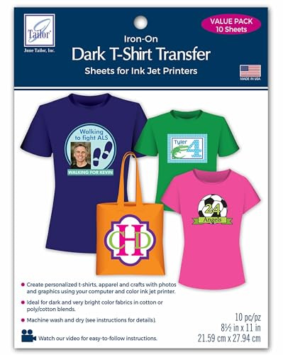 June Tailor Dark T-Shirt Transfer, 10-pack