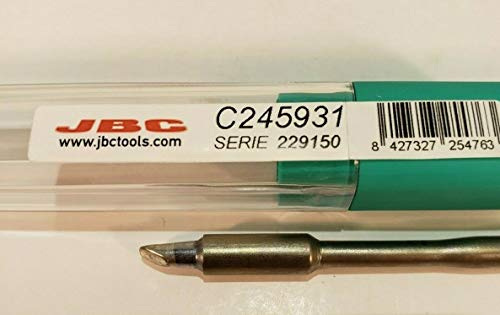 JBC Lötspitze Serie C245 Sondertypen, C245931/2,7 mm, Hohlkehle, abgeschrägt C245931 (2045 2245 Loetkartusche Loetpatrone Loetspitze Lötkartusche Lötpatrone Wave)