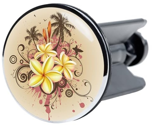 Sanilo Waschbeckenstöpsel Tropical, schöner Stöpsel für das Waschbecken, universal mit Motiv
