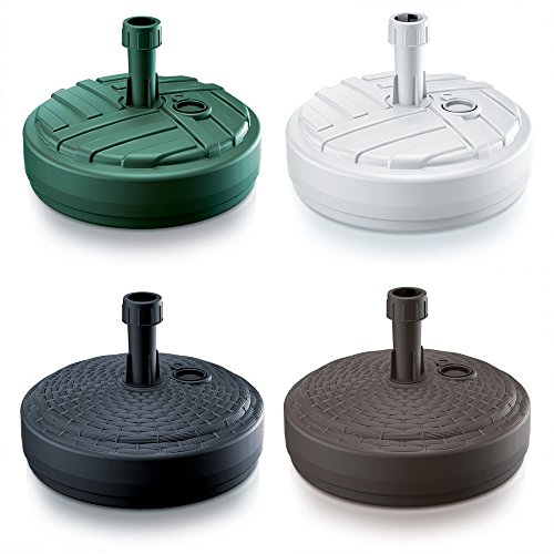 rg-vertrieb Sonnenschirmständer Schirmständer Ständer Schirmhalter Rund Rattanoptik oder Board Design 10 L 4 Farben wählbar (Rato Rund Anthrazit)