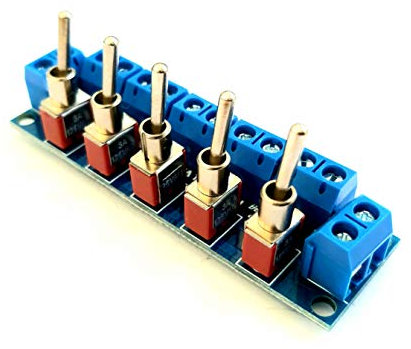 RKswitch1 V2 Toggle Switch Module for Model Railway Ideal for lighting, accessories - Smooth Toggles Constructed
